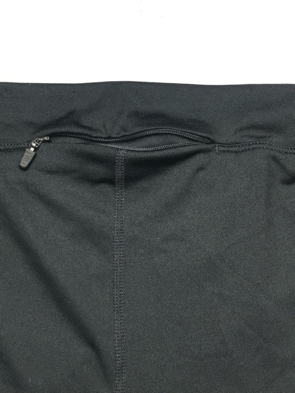 Nike Dri Fit Black Fitted Active Shorts Size L Zip Pocket - Picture 6 of 14
